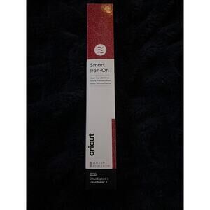 Cricut Smart Iron-On Heat Transfer Vinyl 13in x 3ft Red Glitter HTV NIB
